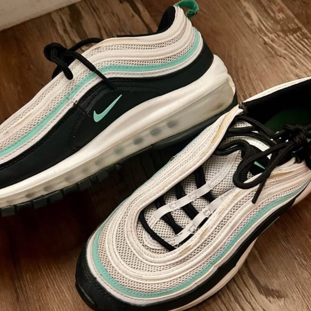 Nike Air Max 97 in Black and Teal - Picture 3 of 4